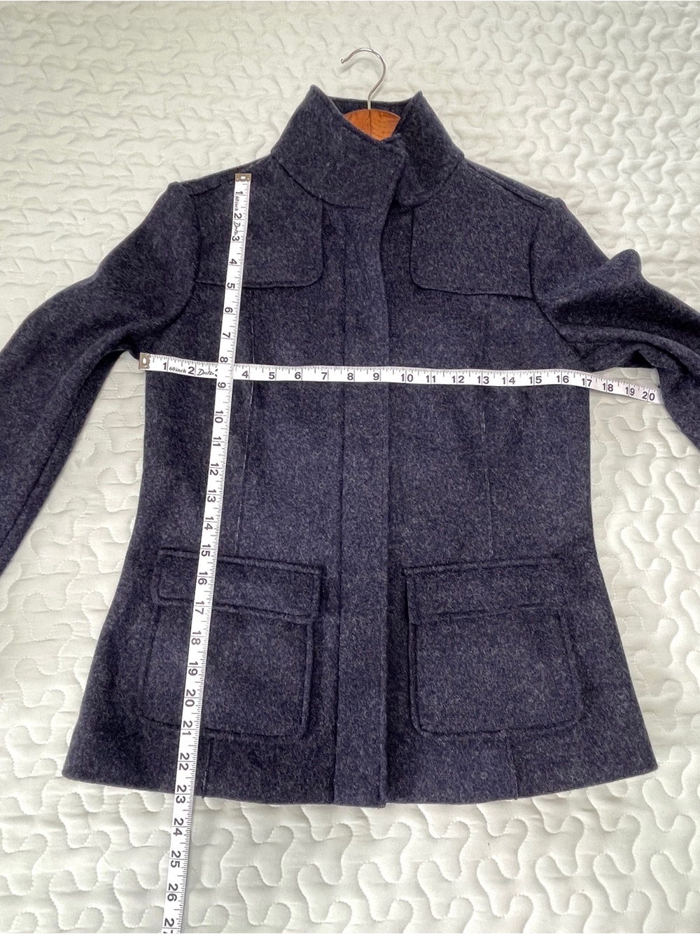 Boden Classic Tailored Wool Blend Stand Collar Jacket Coat US 4 UK 8 - Picture 12 of 16